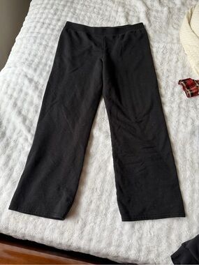 ' Black Pull-On Wide-Leg Pants